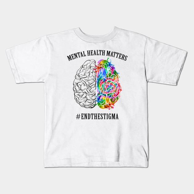 Mental Health Matters Kids T-Shirt by AllWellia